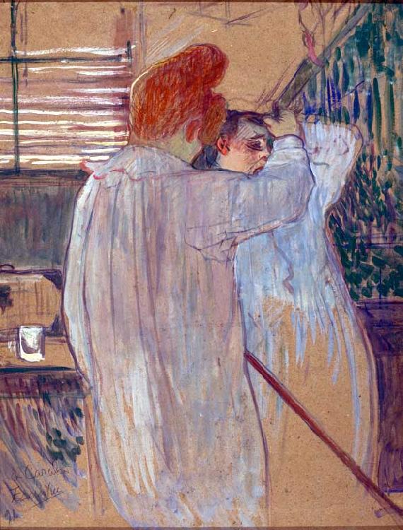 Henri de toulouse-lautrec Woman Combing her Hair oil painting image